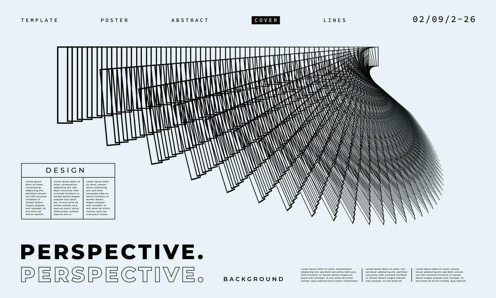 resumen geométrico Delgado línea perspectiva antecedentes modelo Copiar espacio. contemporáneo Delgado línea formas fondo. moderno poligonal antecedentes para póster, bandera, catalogar, cubrir, folleto, o catalogar. vector