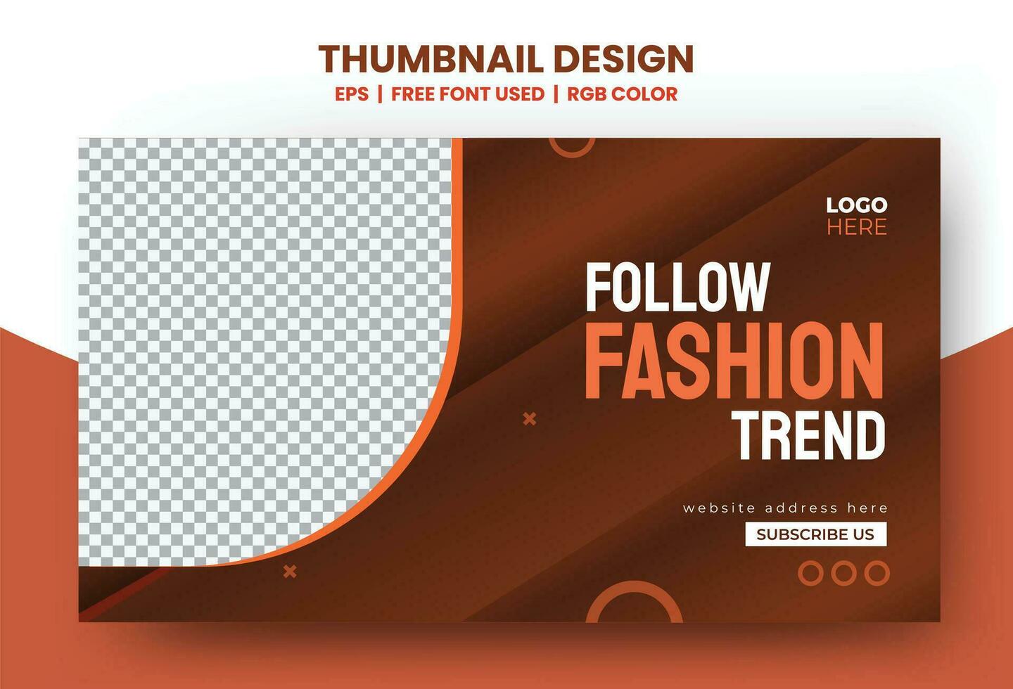 Vector thumbnail template for fashion trend