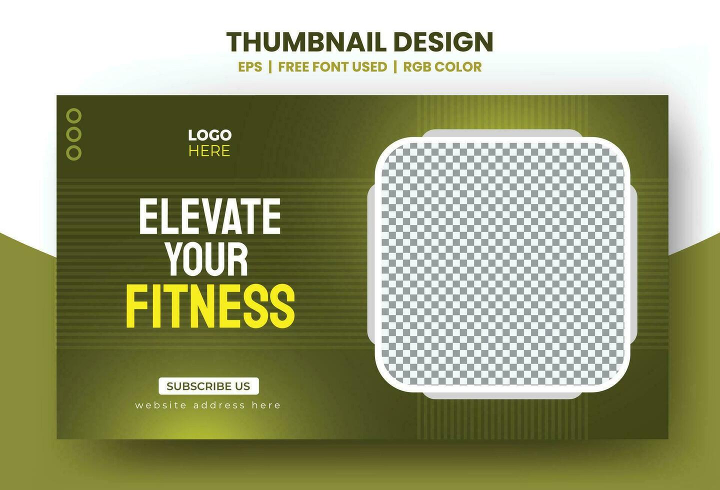 Vector thumbnail and  Fitness web banner template
