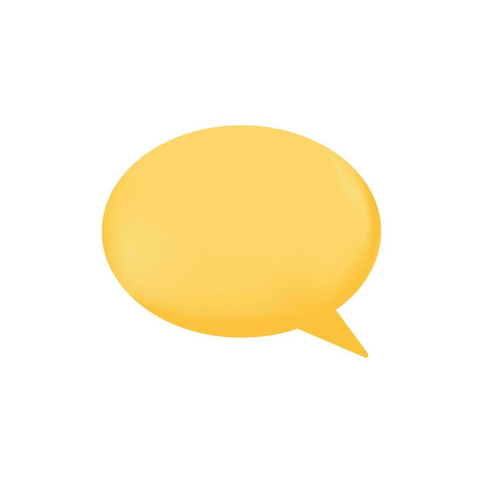 3d speech bubble icon chat vector template