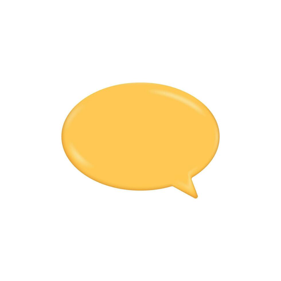 3d speech bubble icon chat vector template