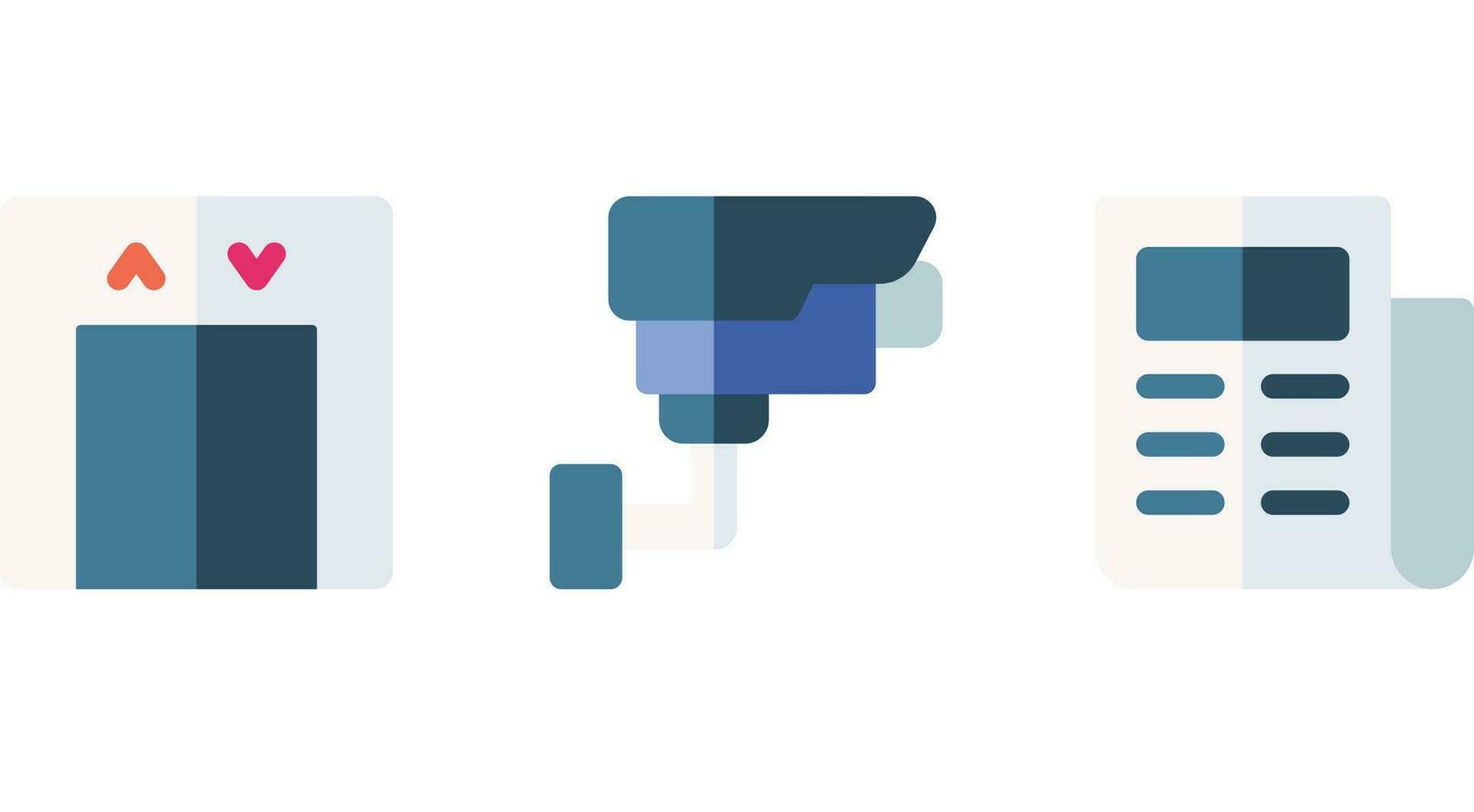 Hotel and Hospitality vector icon pack isolated