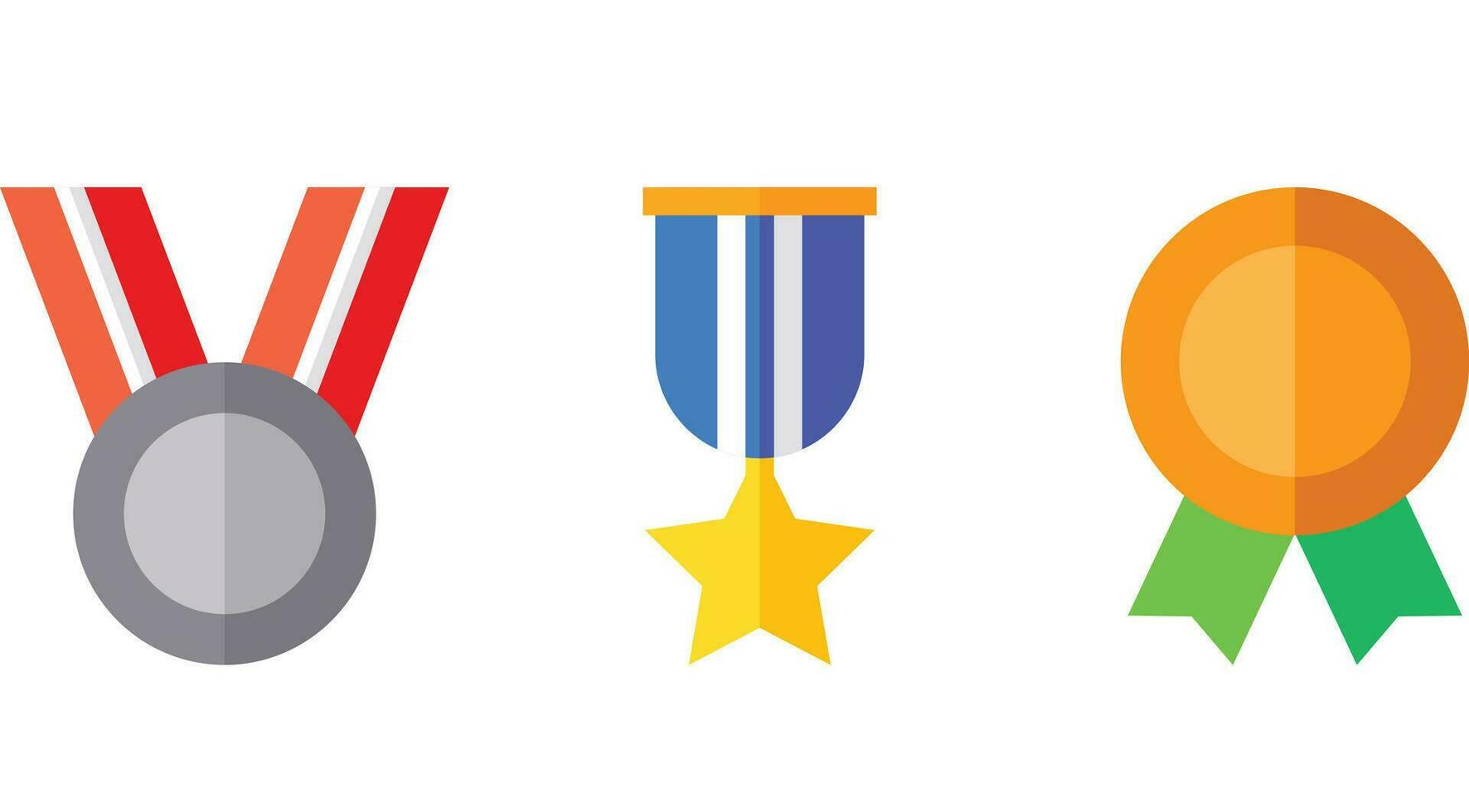 Awards and prizes vector icons collection