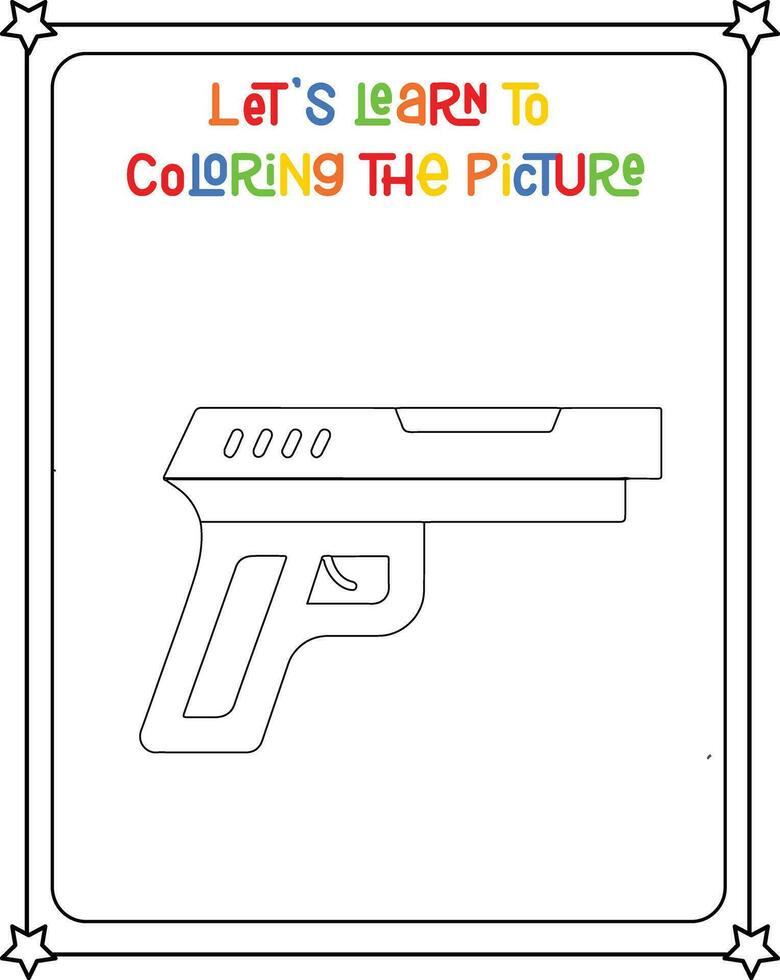 drawing vector image a gun