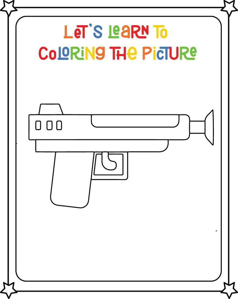 Drawing vector image water gun