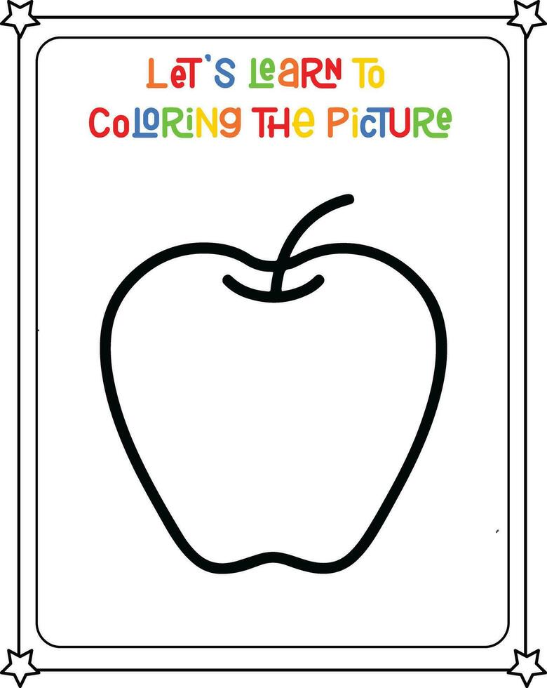 Drawing vector image apple