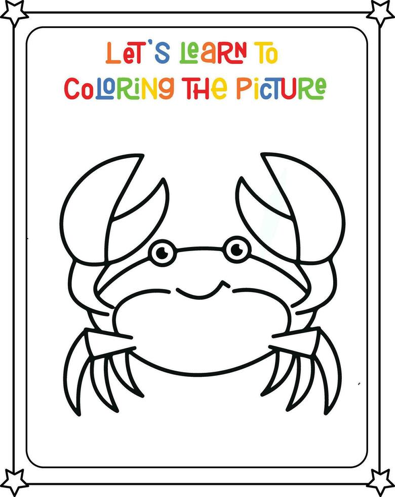 Drawing vector image cute crab