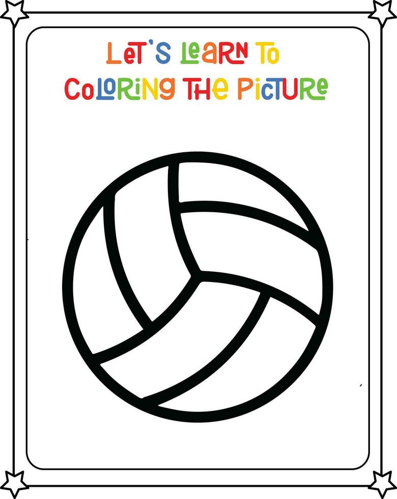 Drawing vector image volley ball