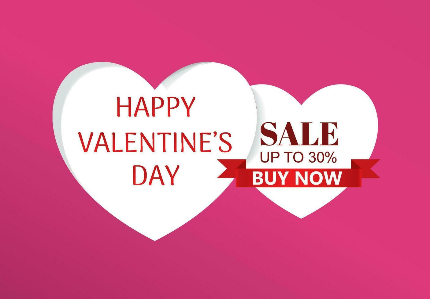 Valentine's Day sale horizontal banner. Gift boxes . Promo discount banner vector