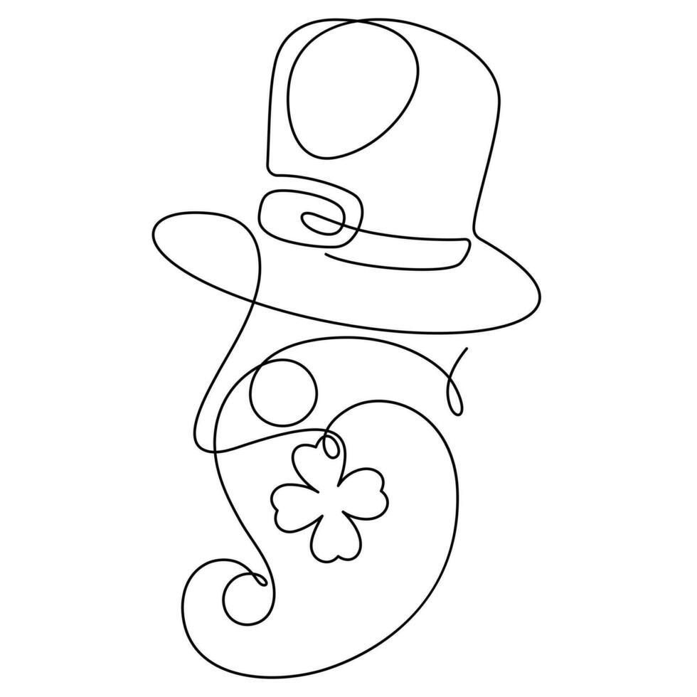 one line drawing continuous of gnome face minimalism vector
