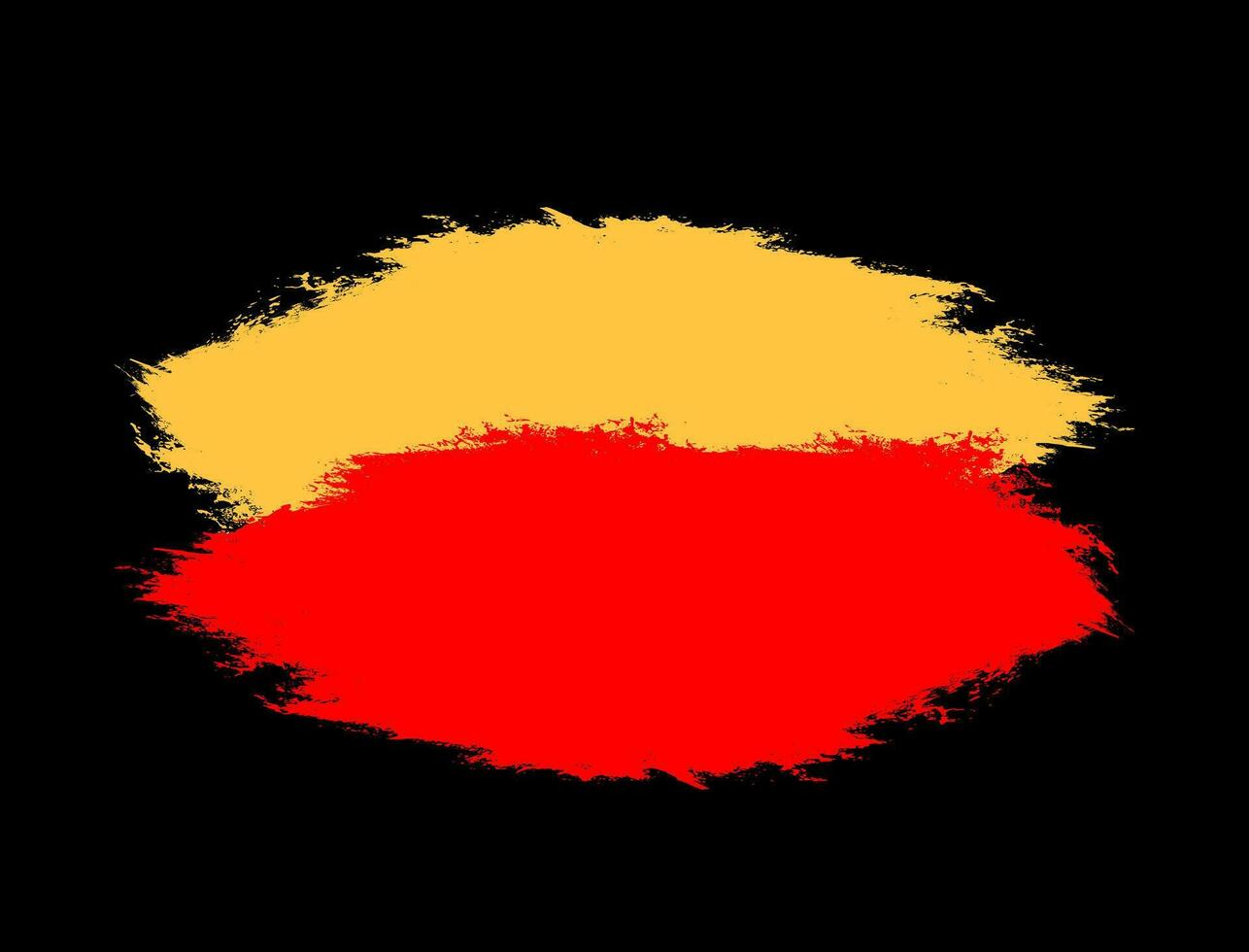 a red and yellow paint stroke on a black background, a red and black brush stroke on a white background set, malawi brush stroke brush flag grunge yemen flag grunge vector