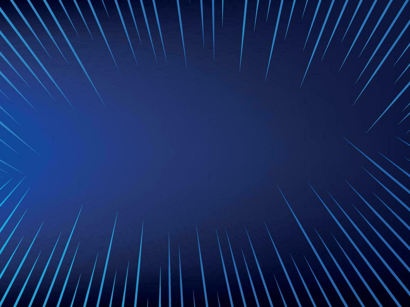 blue background with line art rays effect template banner background, abstract blue light rays background with space for text vector