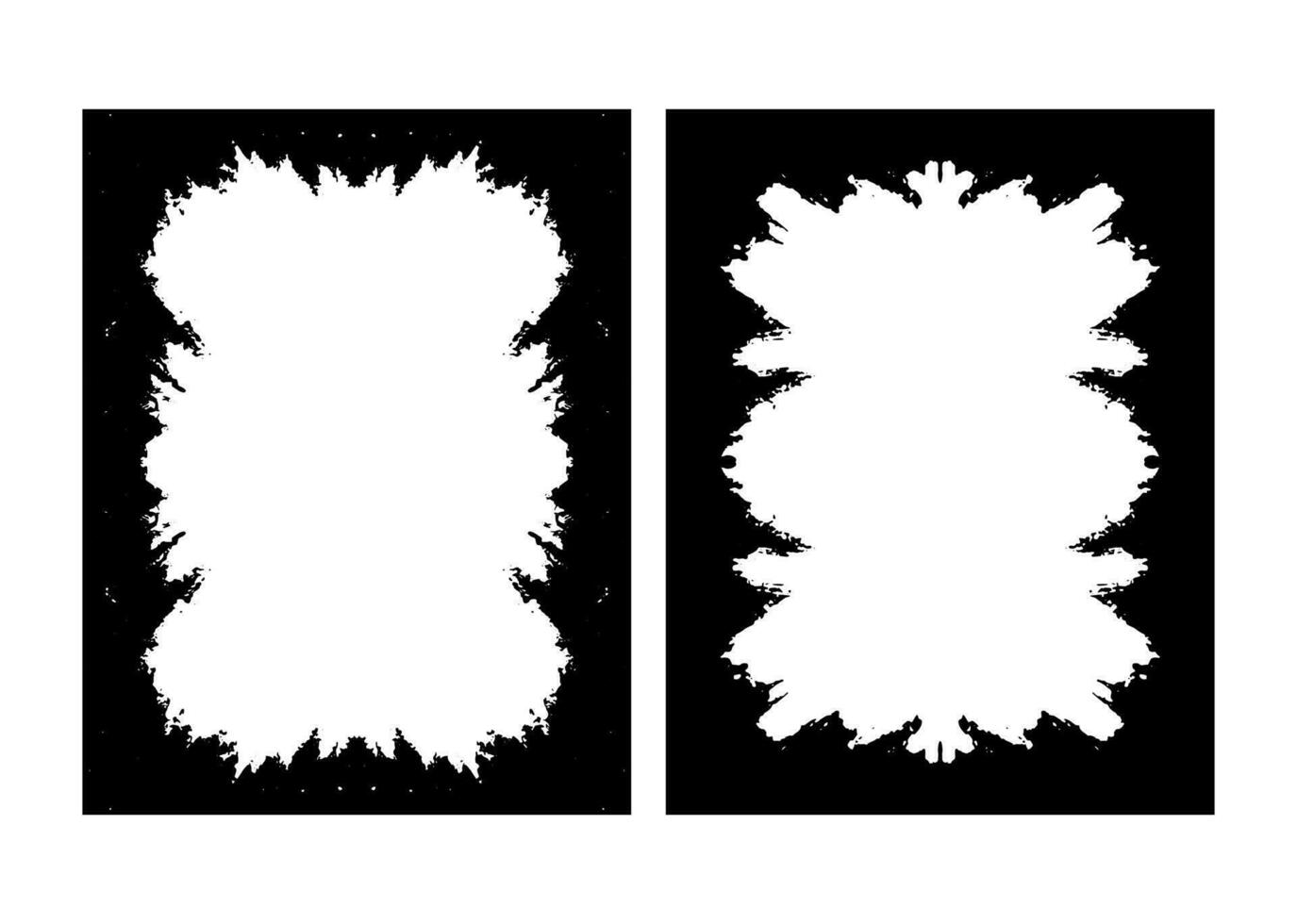 black and white frames with a grunge effect set, background logo photocopy black frame frame background texture banner texture background framework vector