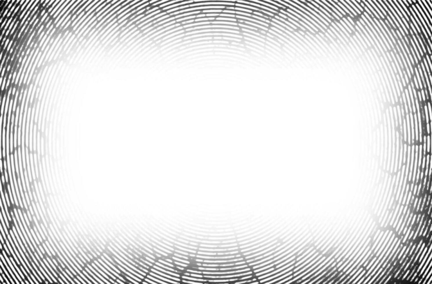 un negro y blanco imagen de un huella dactilar grunge taladrador marco vector, degradado bandera circulo textura frecuencia, antecedentes bandera resumen cuadrado modelo circulo marco vector