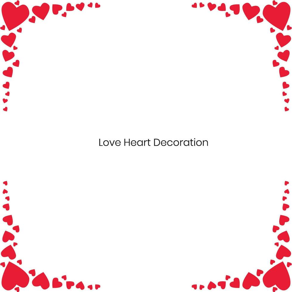 Red Love Heart Valentine Decoration vector