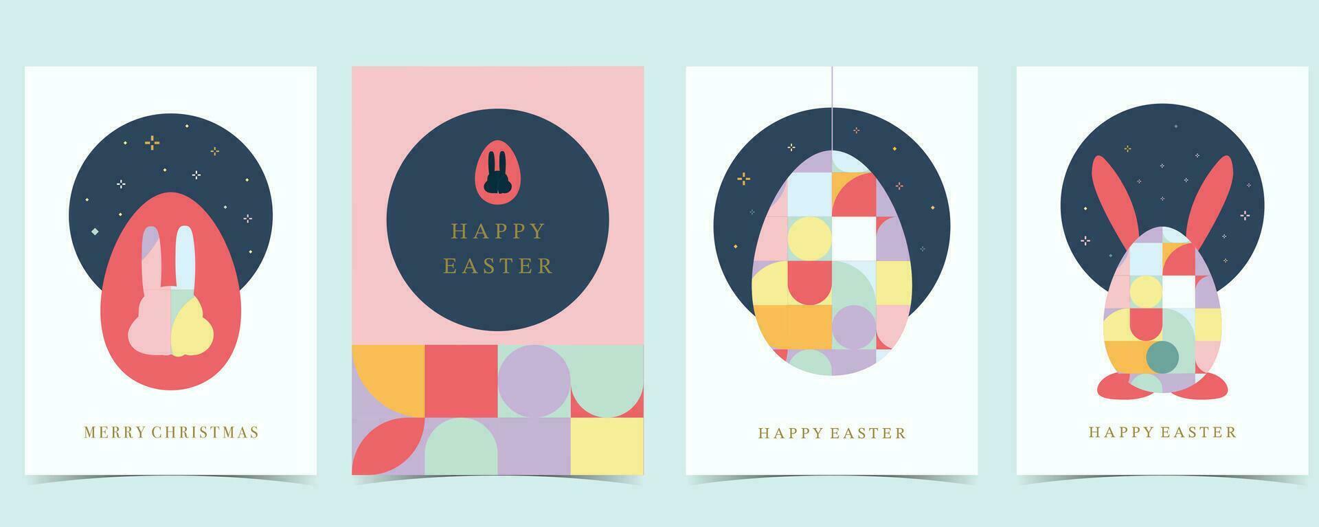 Easter day background for vertical a4 design with geometric style vector