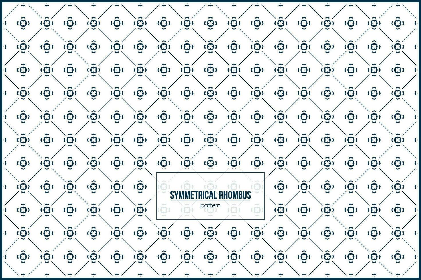 simple pattern of symmetrical rhombus shape with simple ornaments vector