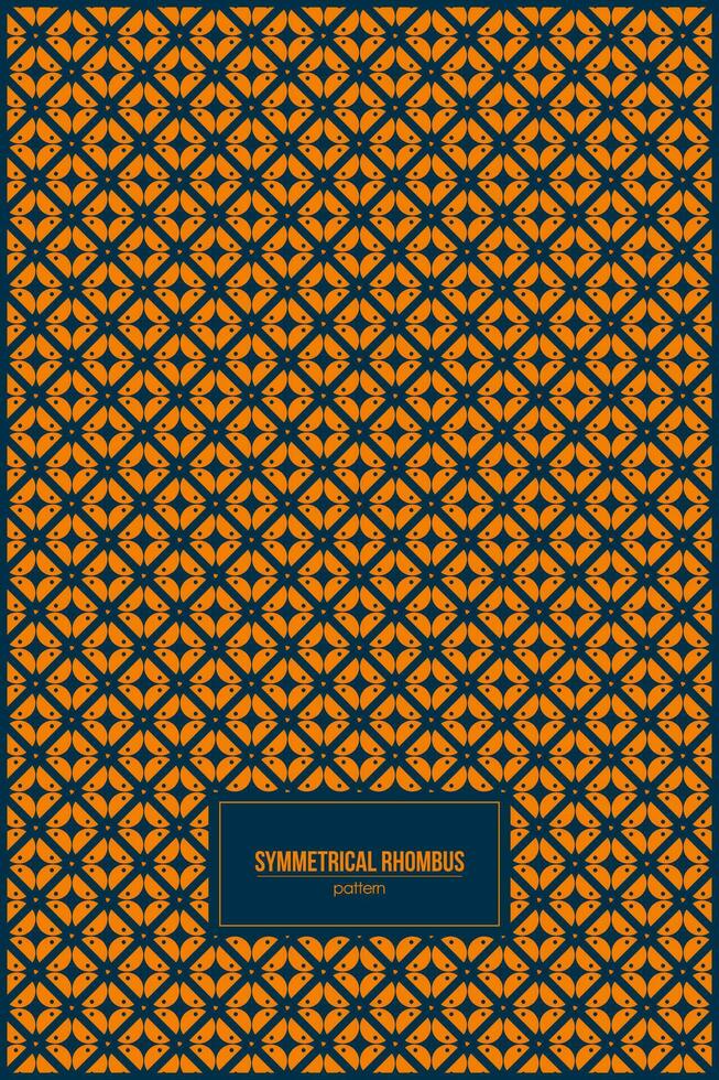 simple ornament pattern with dominant orange color vector
