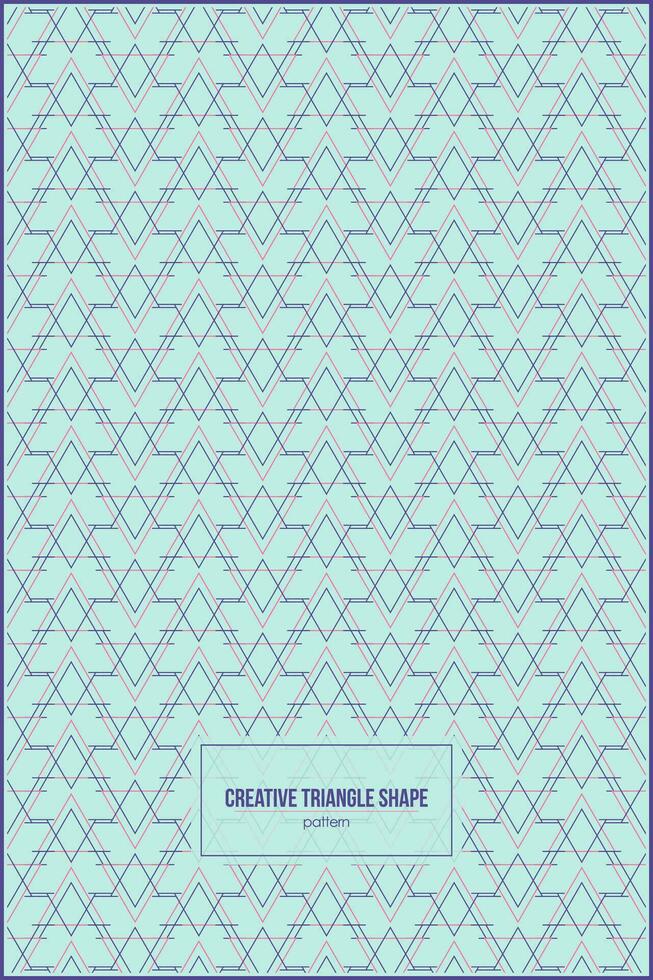 creative triangel shape pattern with colorful vintage line color vector