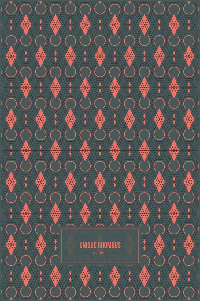 unique combination of rhombus and triangle shape with vintage dark background vector