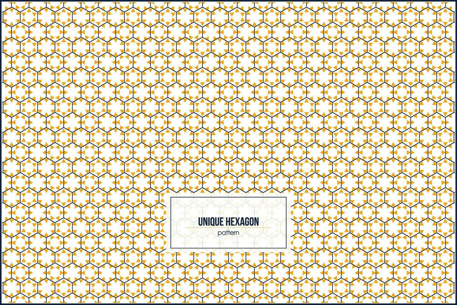 hexagon pattern with multiple orange triangle pattern inside vector