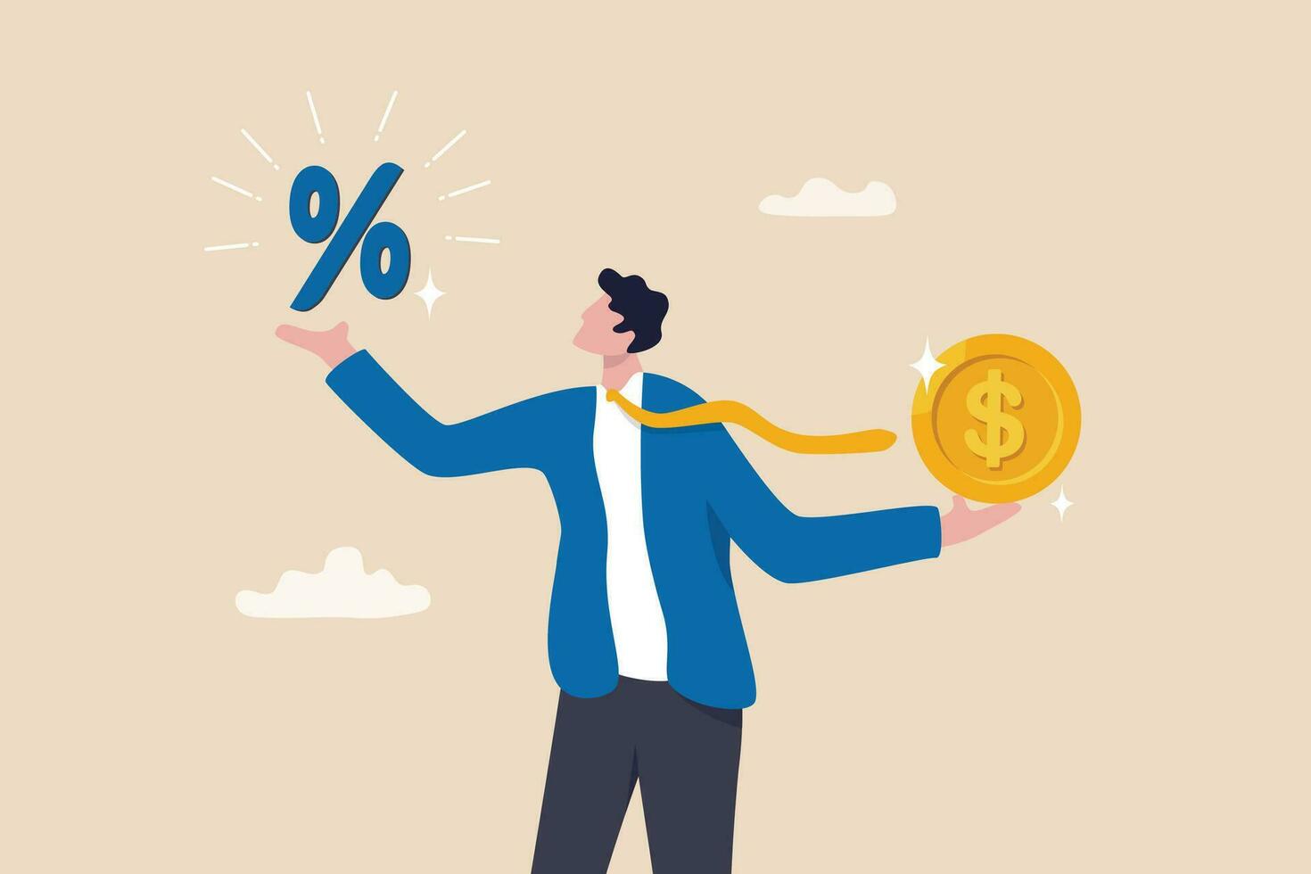 Lending, mortgage or loan interest rate, financial credit, economy growth or tax