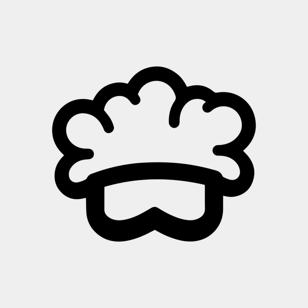 chef cap bakery icon vector illustration