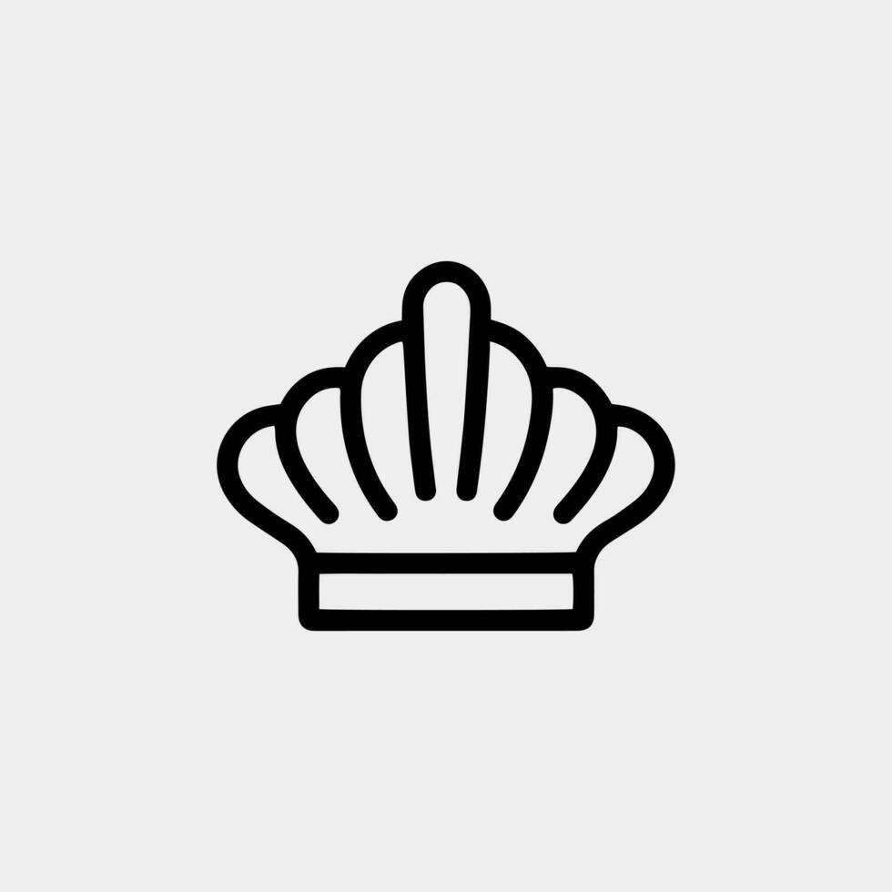 chef cap bakery icon vector illustration