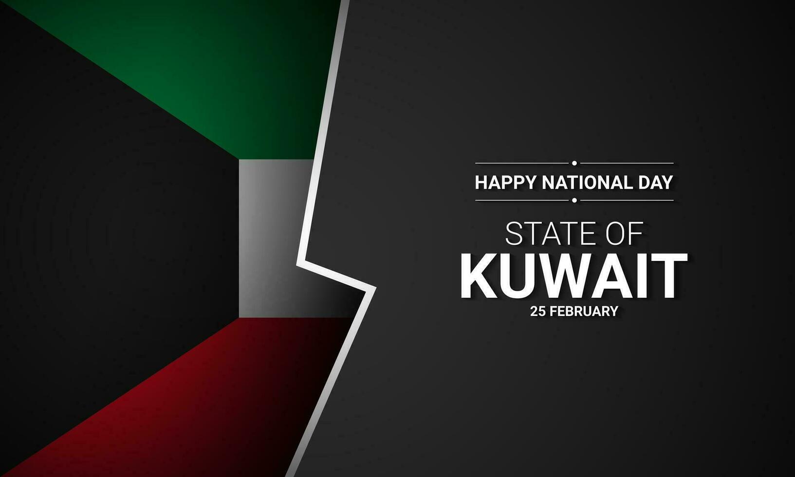 Kuwait National Day Background Design. vector