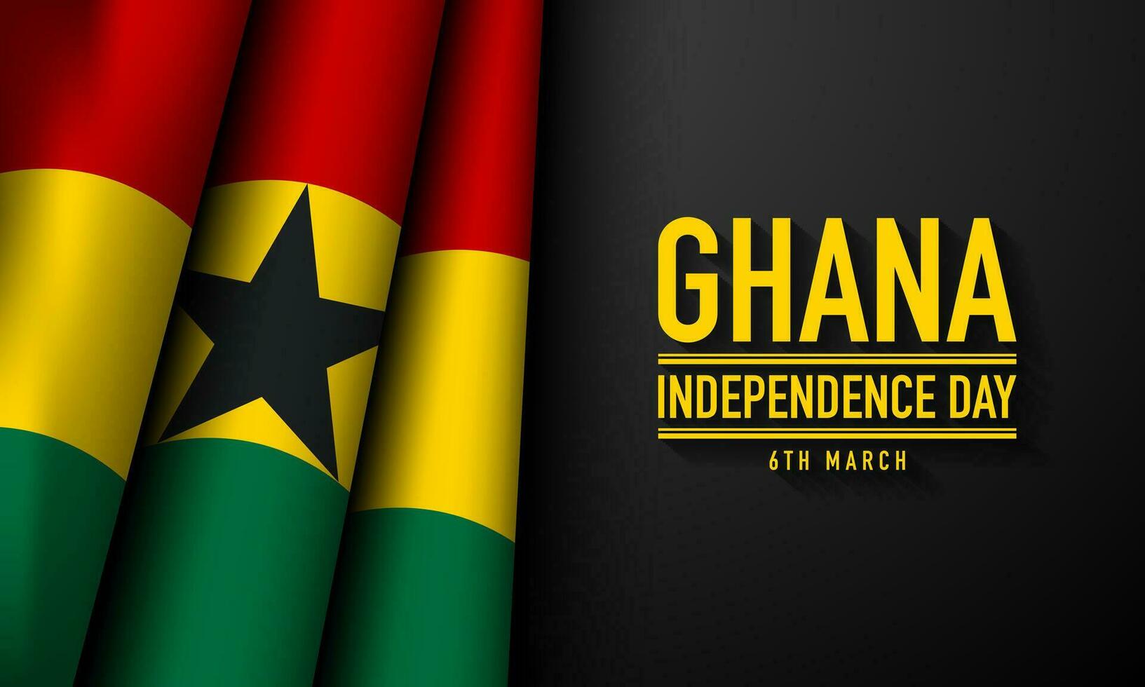 diseño de fondo del día de la independencia de ghana. vector