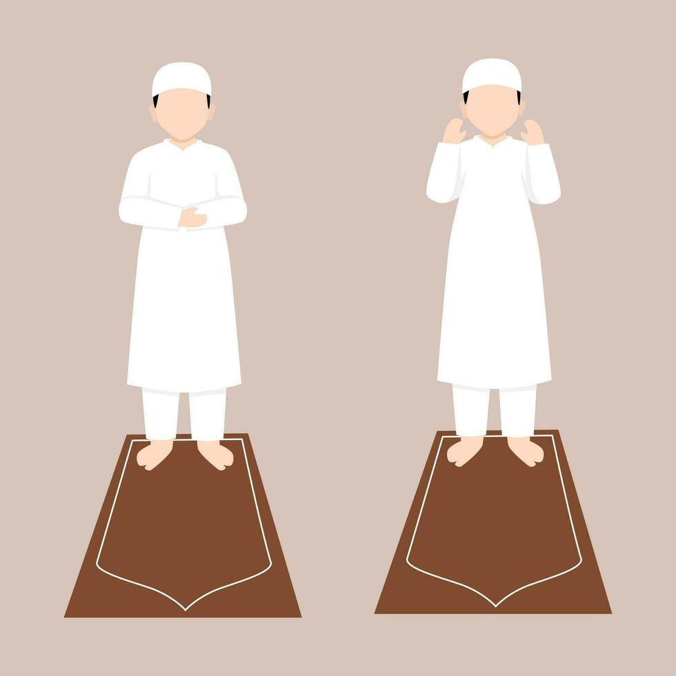 Boy Praying Movement Collection vector