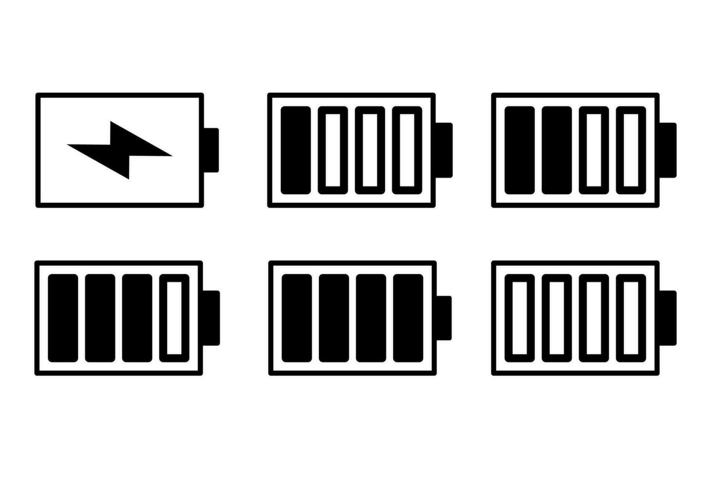 Battery Icon Pack vector design illustration