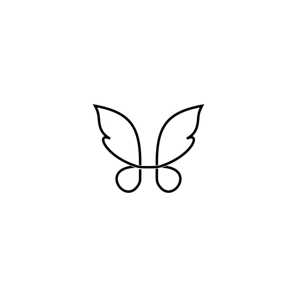 ILLUSTRATION OF BUTTERFLY AND LETTER COMBINATION EACH OTHER vector