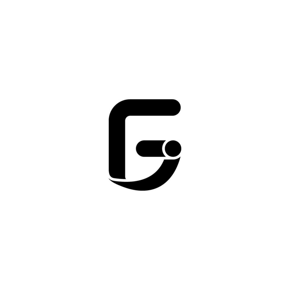 a black and white logo with the letter g vector