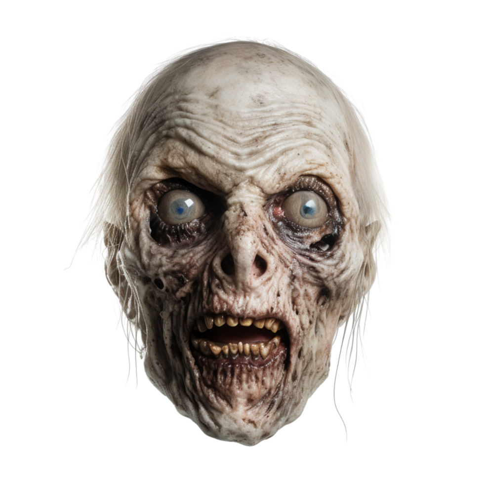 AI generated Ghoulish face isolated on transparent background. png