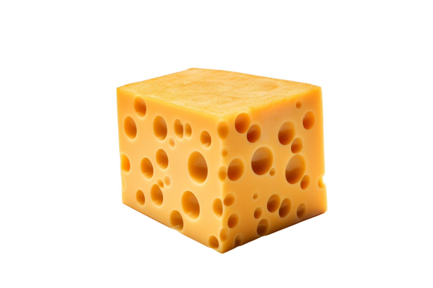 AI generated Cheese isolated on a transparent background. png