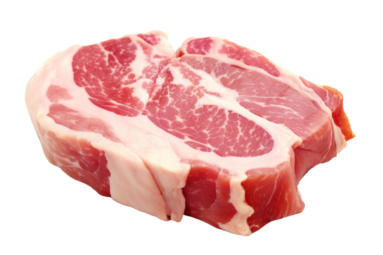 AI generated Raw Pork isolated on a transparent background. png