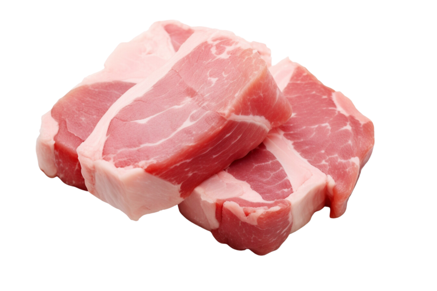 AI generated Raw Pork isolated on a transparent background. png