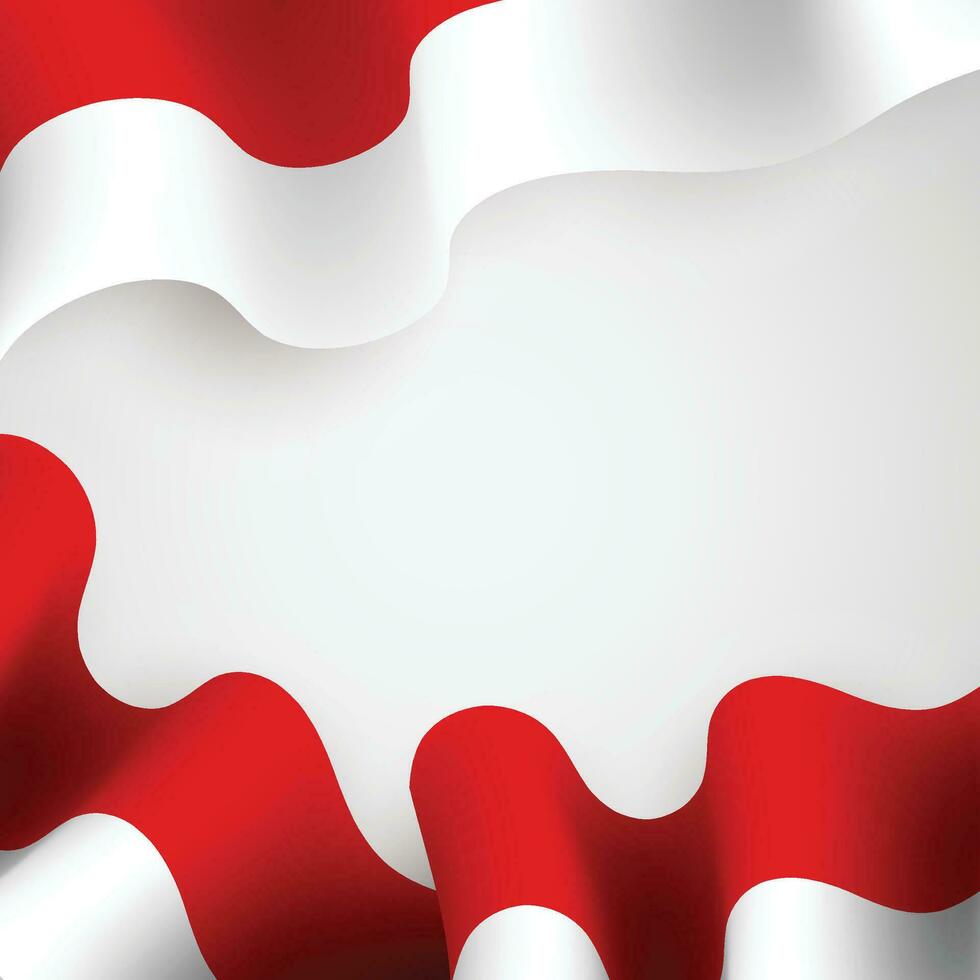 Indonesia bandera ondulado en blanco antecedentes. vector ilustración.