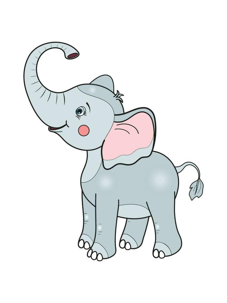 dibujos animados animal elefante. vector. vector