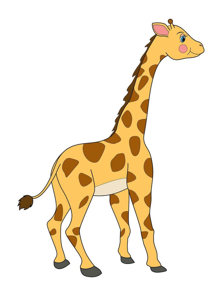 Giraffe, hand drawn vector illustration.