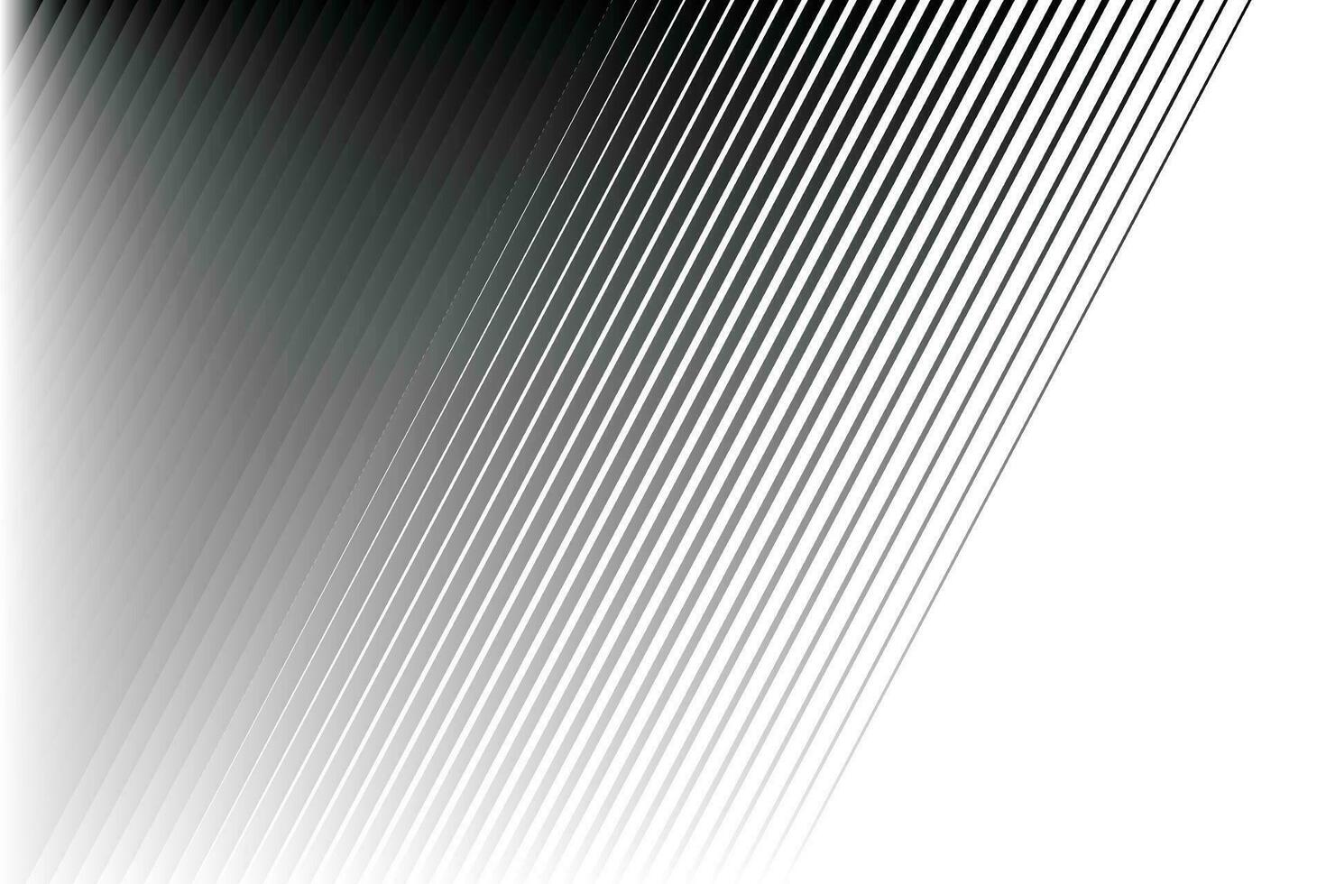 Thin straight line smooth transition from black to white  line pattern background. vector