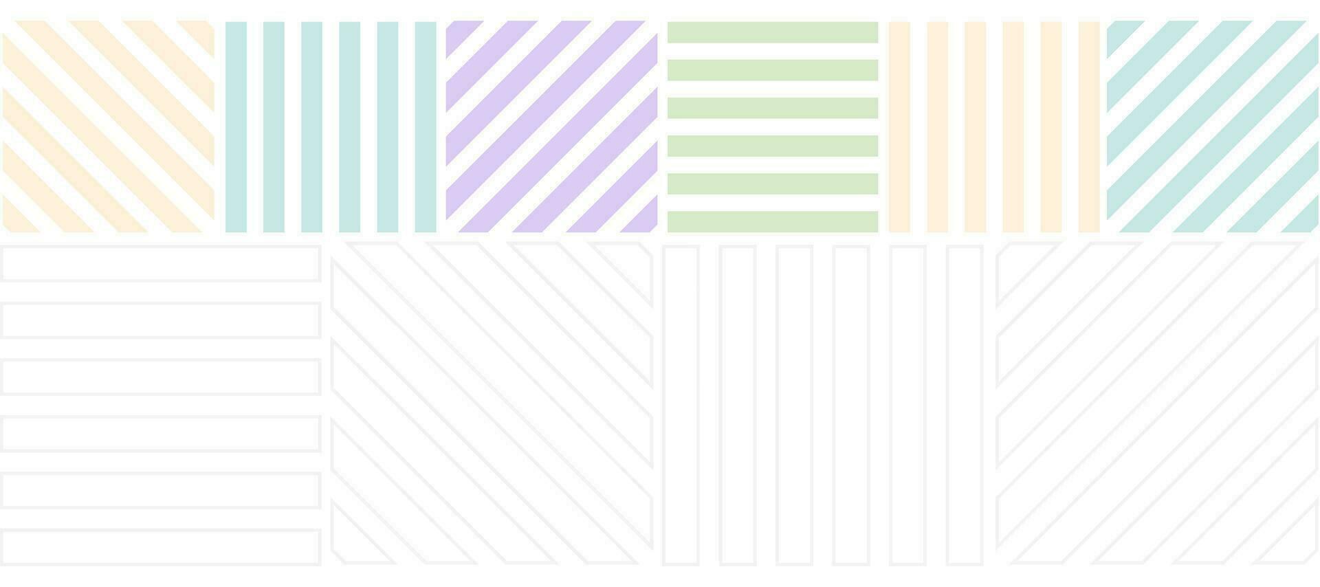 pastel thin lines grid geometric banner design background vector