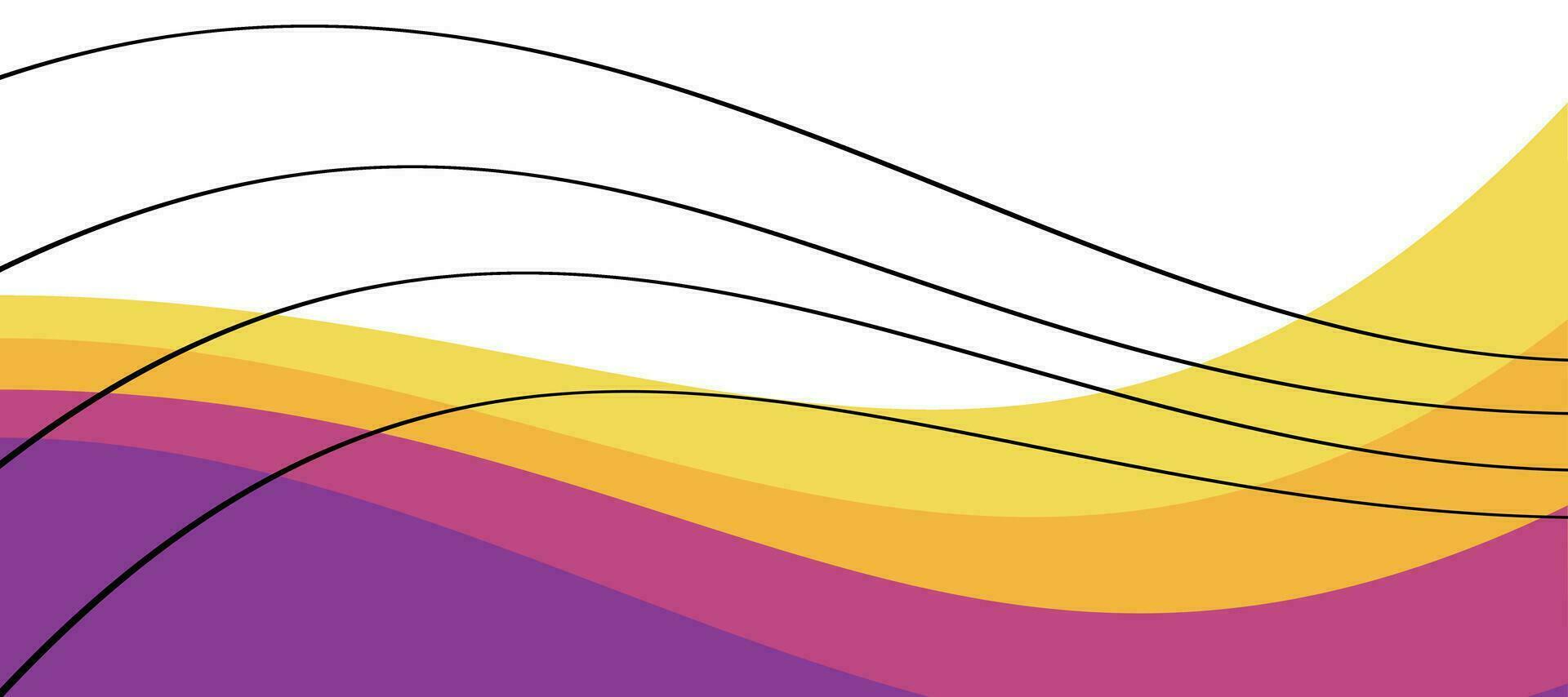 violet wave flow with line blog banner design background vector