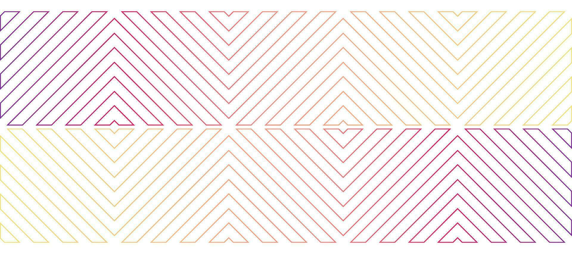 gradient outline chevron square geometric design background vector