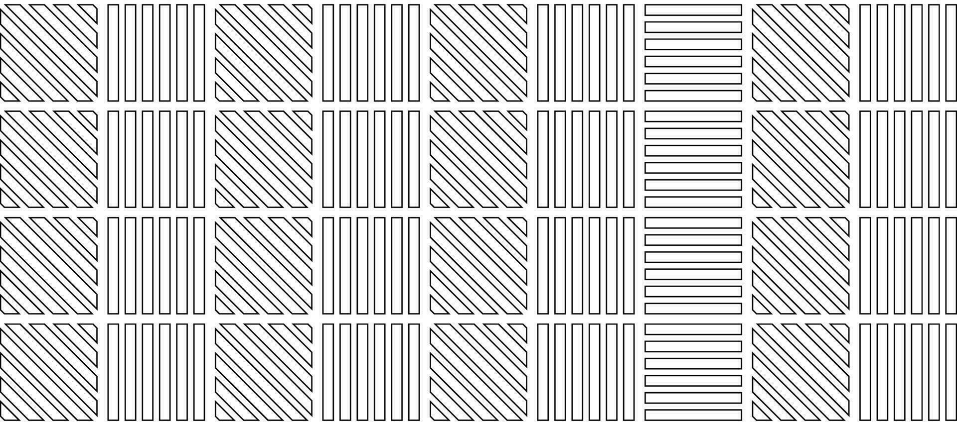 black outlines stripes grid geometric design background vector