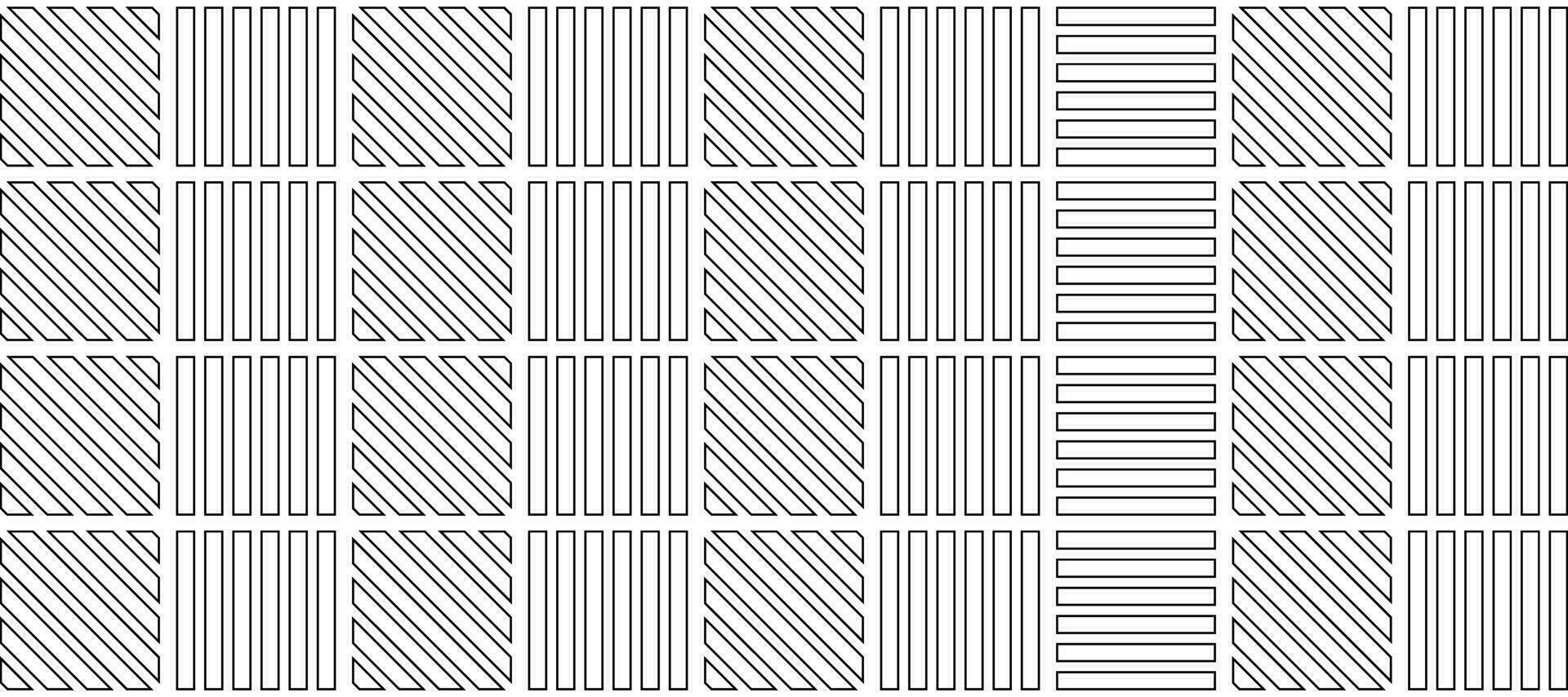 black outlines stripes grid geometric design background vector