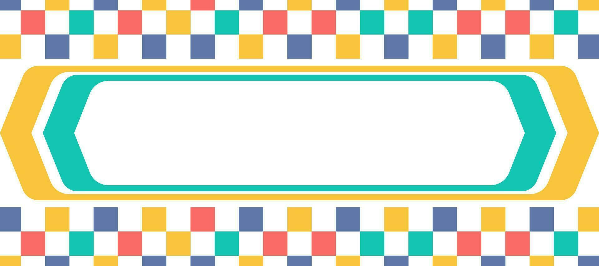 colorful cube squares geometric blog banner design background vector