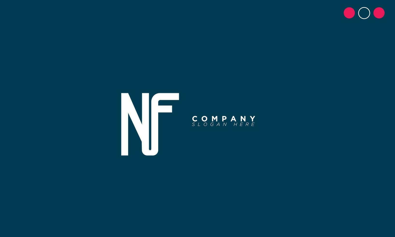 nf alfabeto letras iniciales monograma logo fn, n y f vector