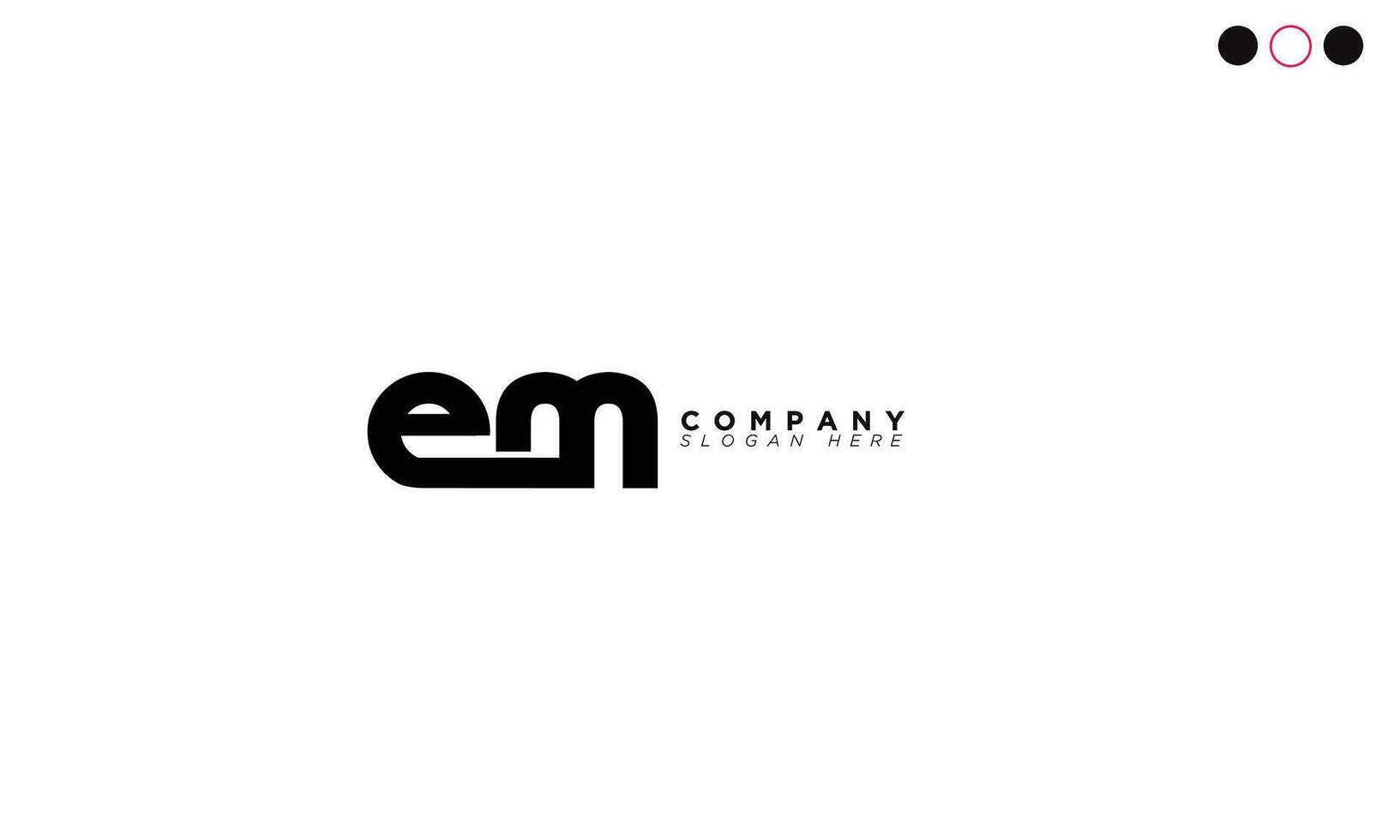 EM Alphabet letters Initials Monogram logo ME, E and M vector